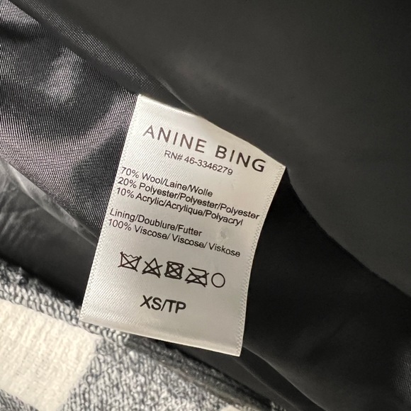 Anine Bing Maeve Buffalo Check Winter Jacket - Picture 5 of 8